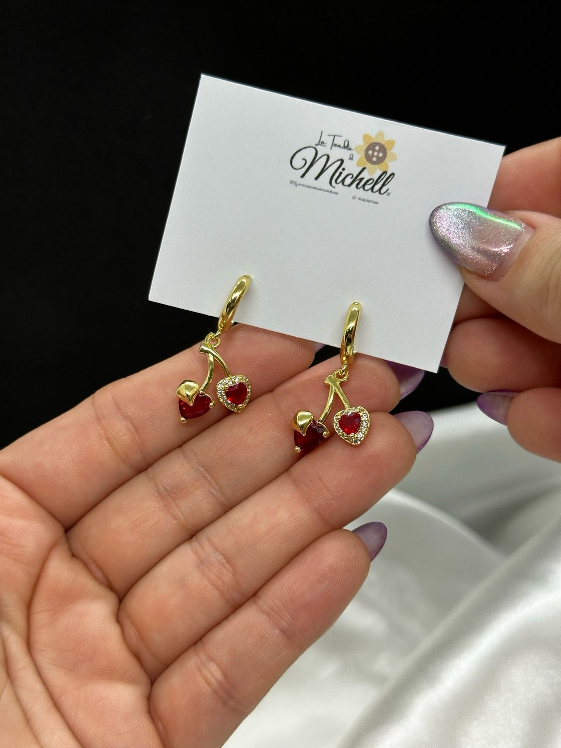 Aretes Cereza