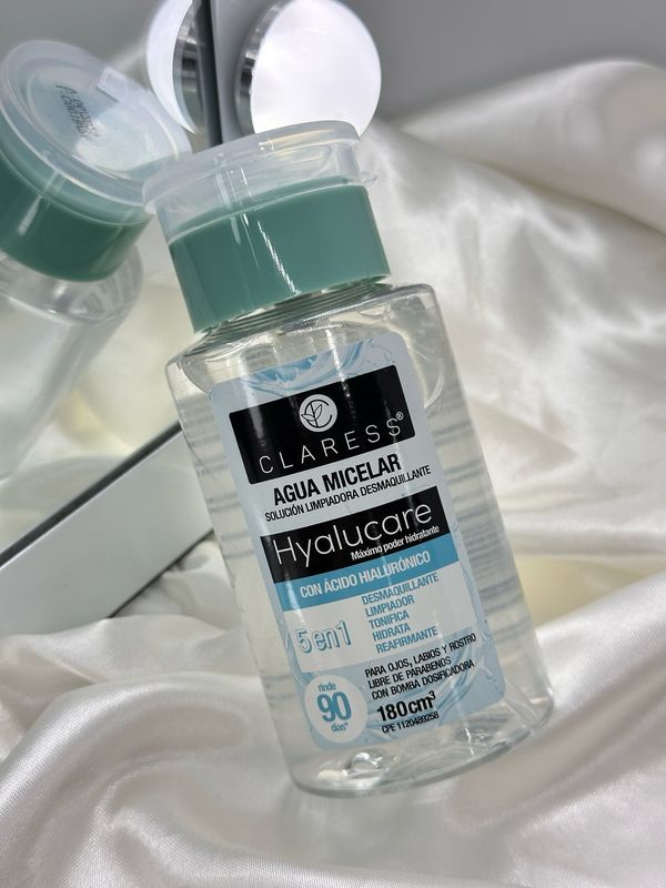 Agua Micelar con Ácido Hialurónico – Limpieza Antiedad e Hidratación Profunda CLARESS