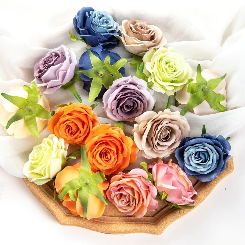 10PC Artificial Flowers For DIY Party Cake Candy Box