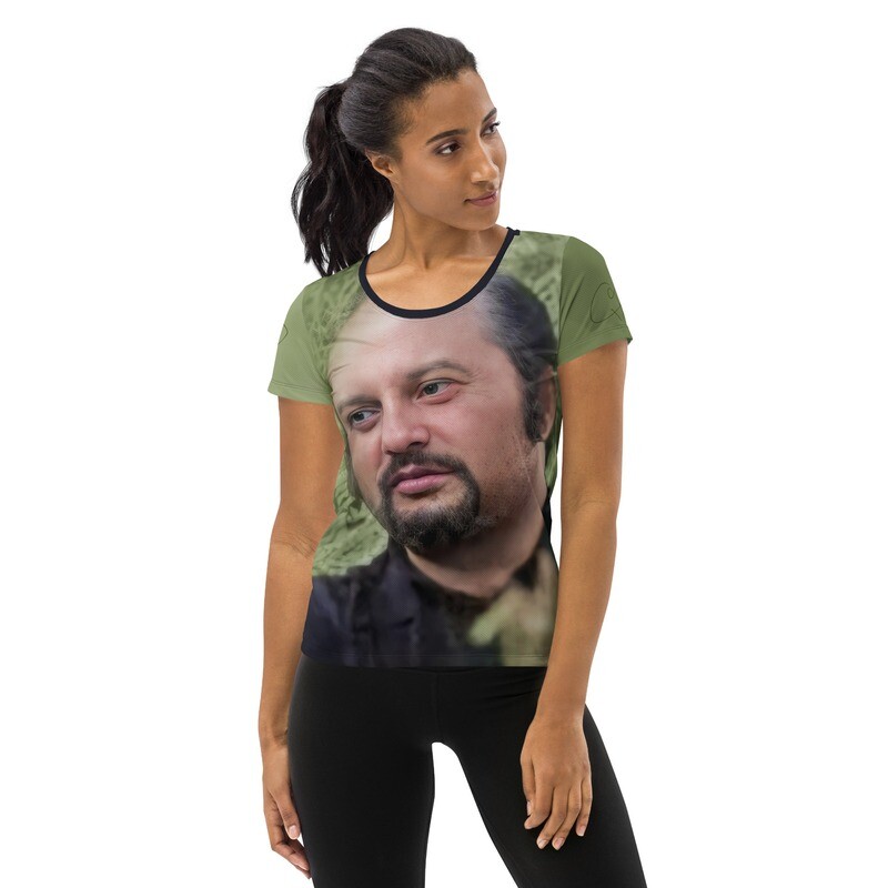 All-Over Print Women&#39;s Athletic T-shirt - Varoujan Hakhbandian