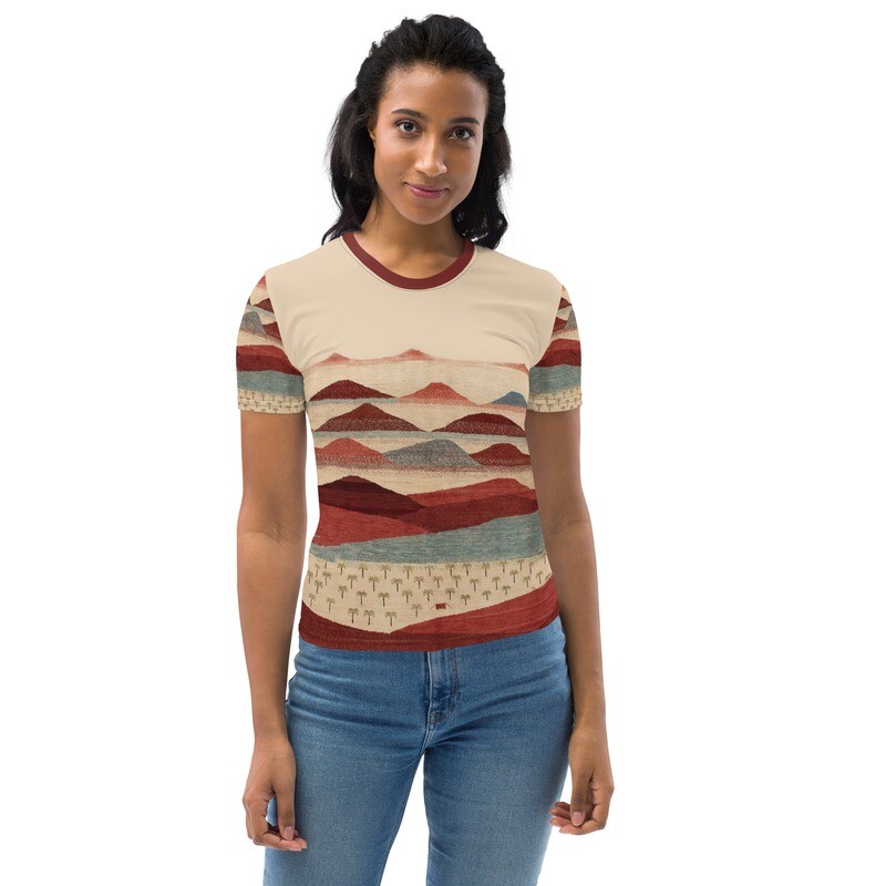 All-Over Print Women&#39;s Crew Neck T-Shirt - Gabbeh 03