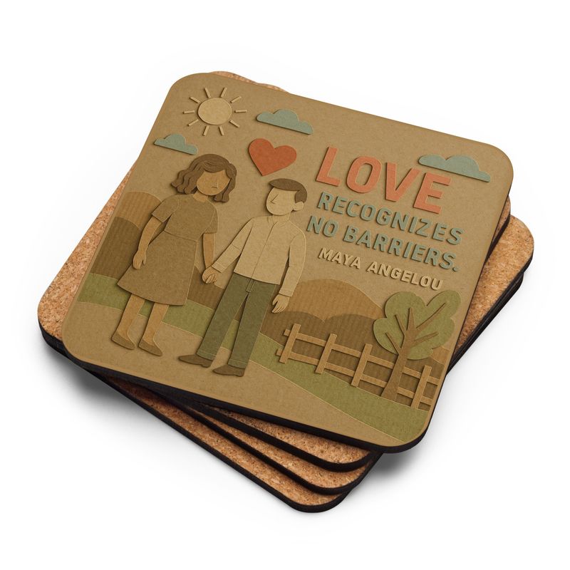 Cork-back coaster - Maya Angelou