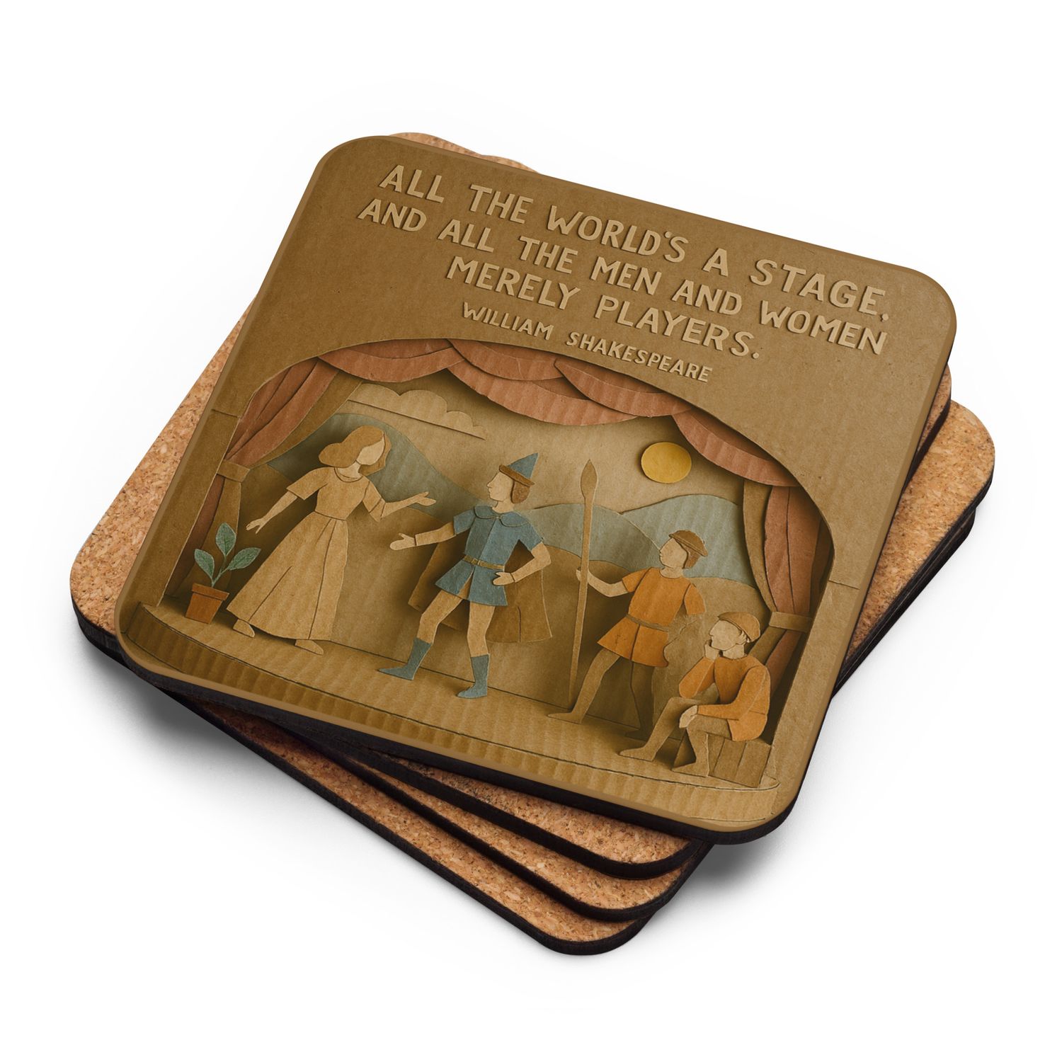 Cork-back coaster - William Shakespeare