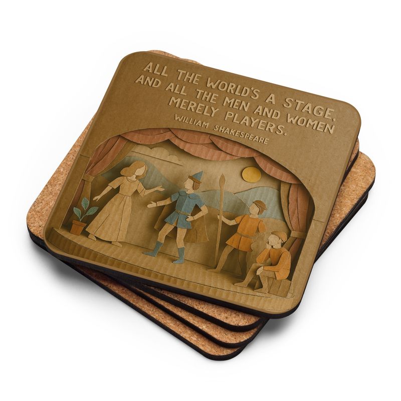 Cork-back coaster - William Shakespeare