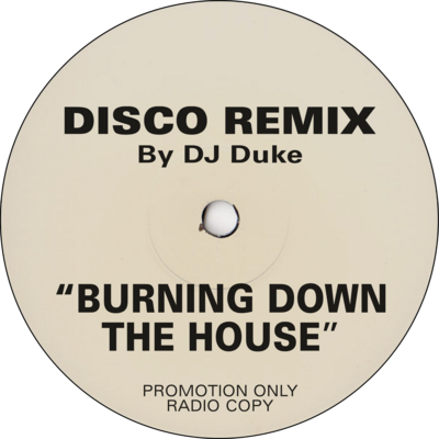 Burning Down The House (DJ Duke's Disco Remix) SINGLE