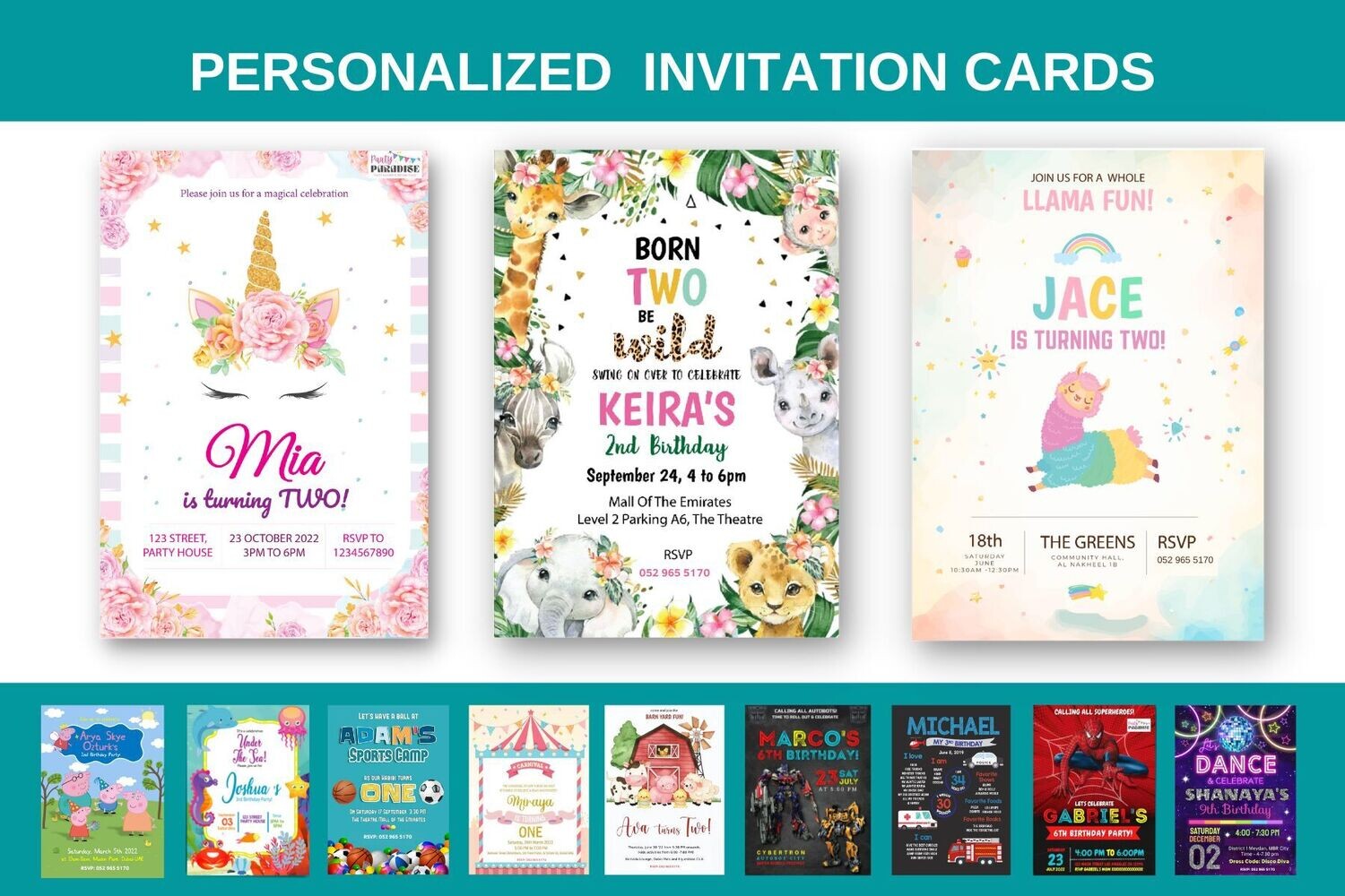Invitations - Theme of your choice