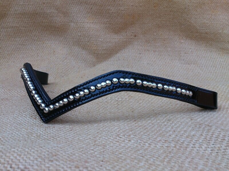 V Shaped Studded Browband