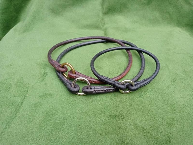 Round Leather ID Collar 5mm