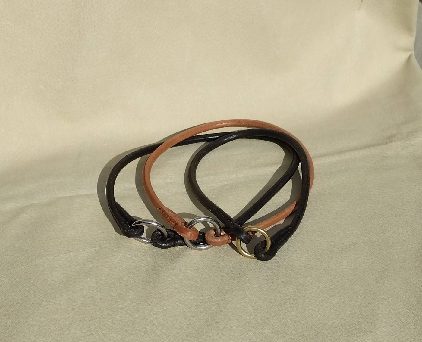 Round Leather ID Collar 6mm