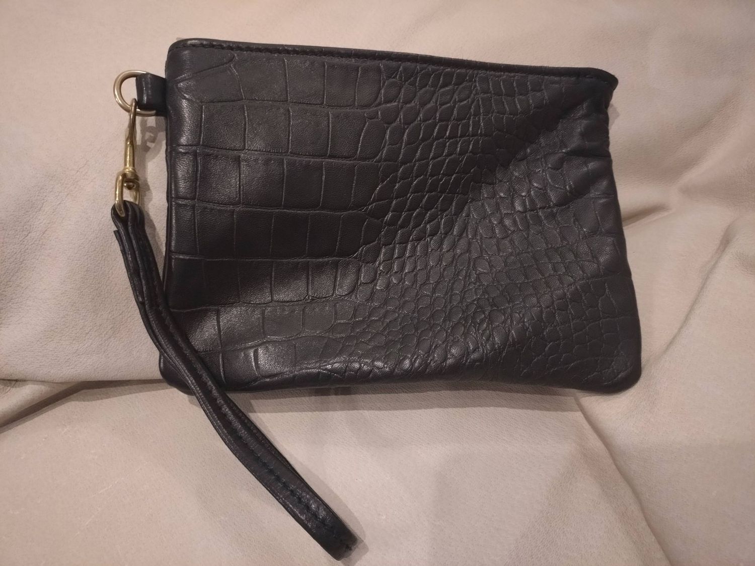 Lambskin Leather Clutch Bag