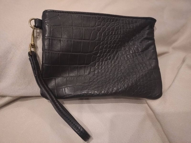 Lambskin Leather Clutch Bag