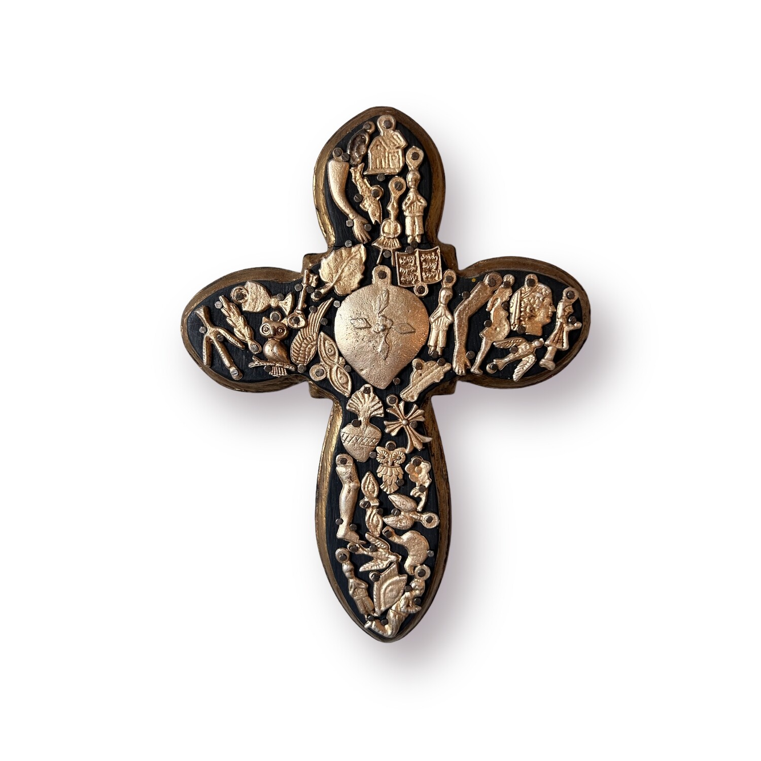 Milagros Wooden Cross - Round