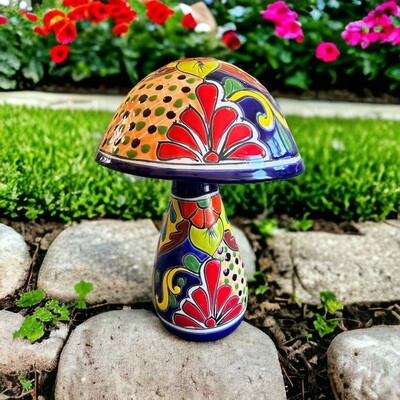 Hand Painted Talavera Mushroom