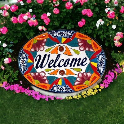 Welcome Ceramic Plaque - Medium