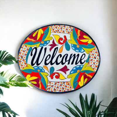 Welcome Ceramic Plaque - Large