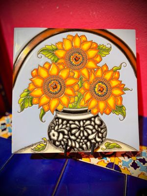 12x12 Sunflower Ceramic Tile