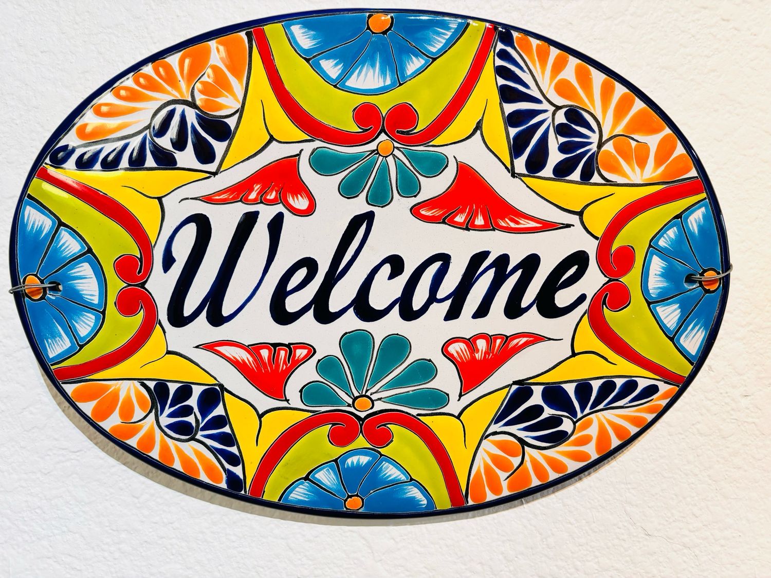 Orange Welcome Plate
