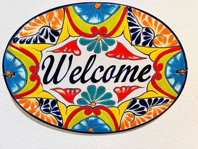 Orange Welcome Plate
