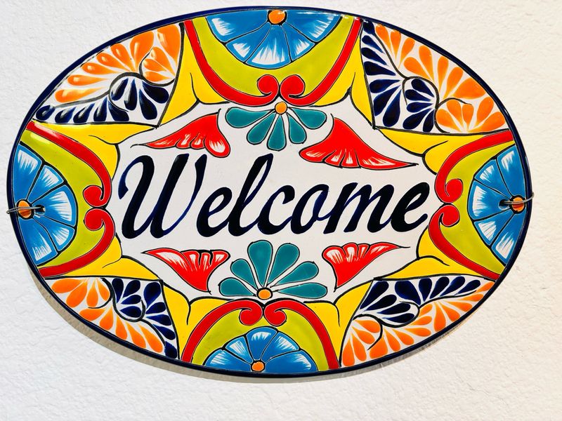 Orange Welcome Plate