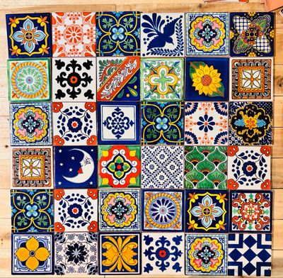 Set Of 36 Talavera Tiles