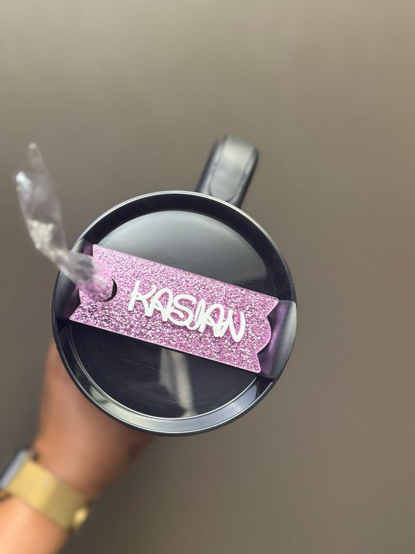 Customized Tumbler Lid Name Plate