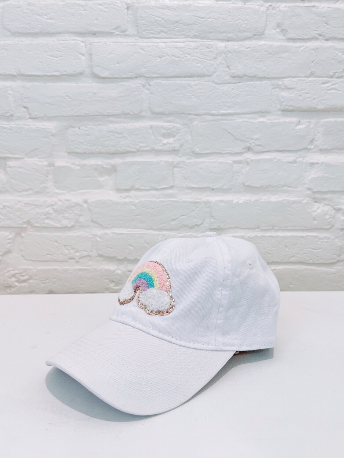 Thistle & Sage Creative Fuzzy Rainbow Patch Ball Cap - Adjustable Size