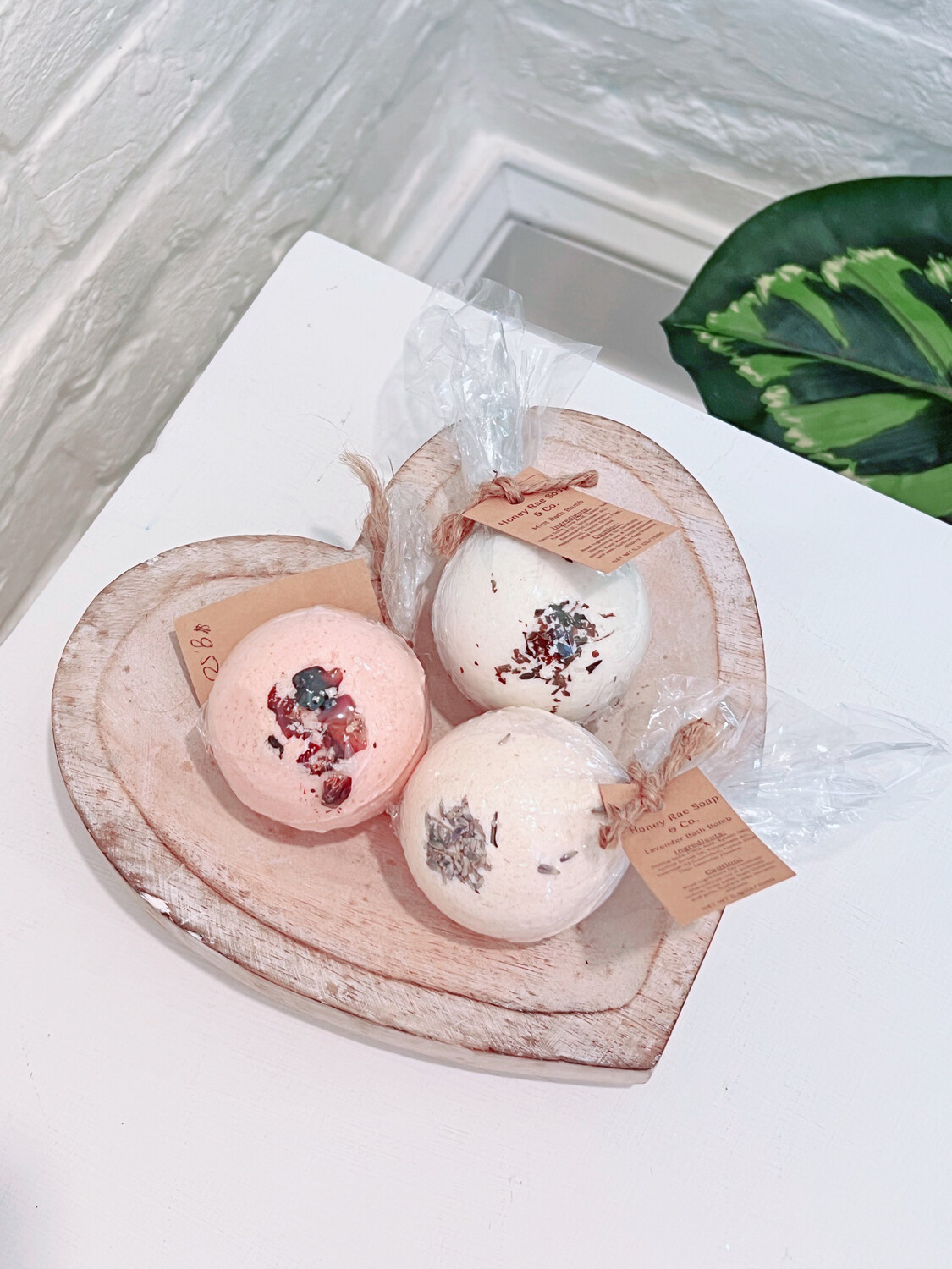 Rose Bath Bomb - Hand-Crafted In Honeybrook Pennsylvania With Essential Oils And All Natural Ingredients