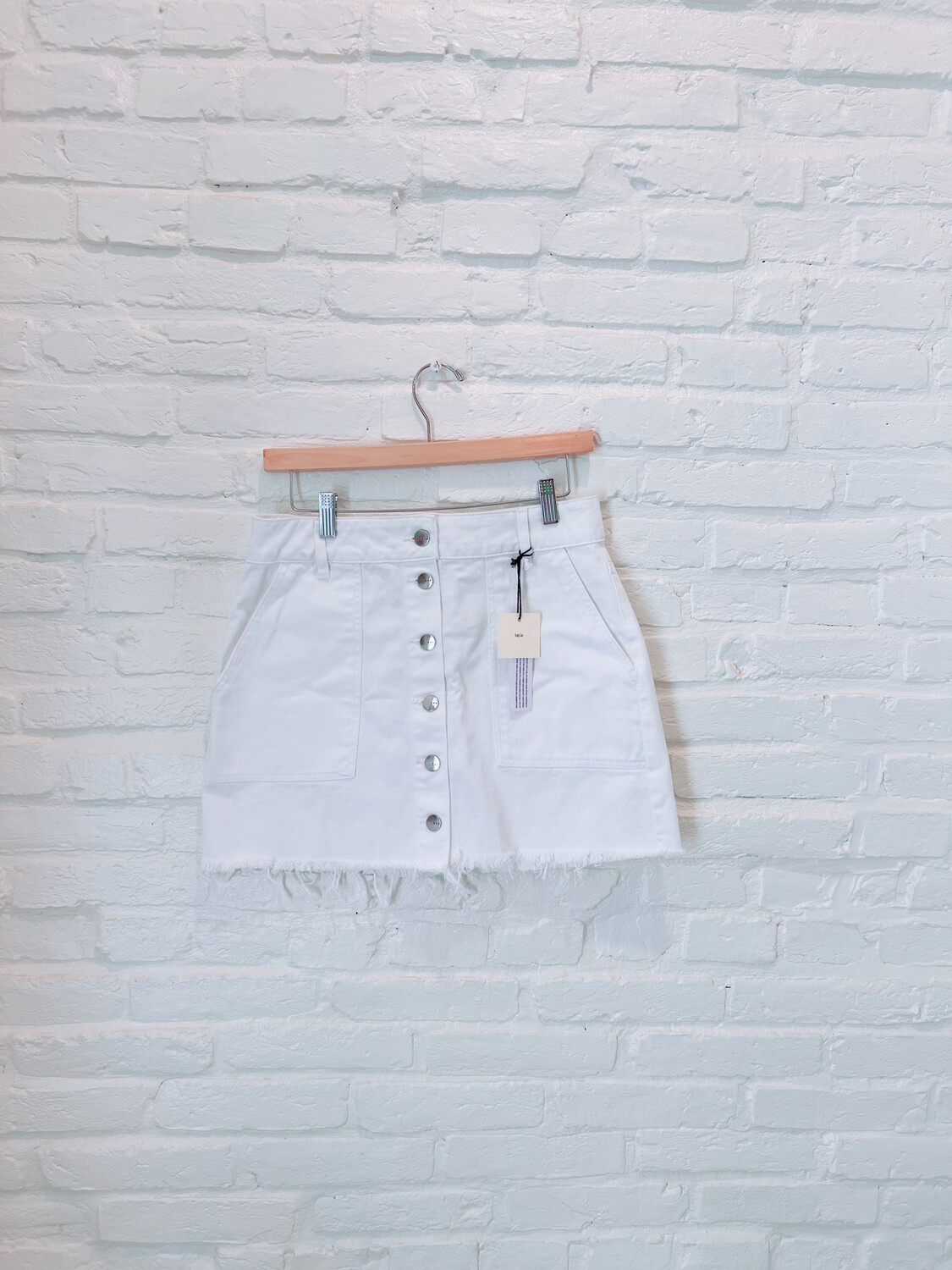 TGLA White Denim Skirt - Medium Women’s- Pre-Loved