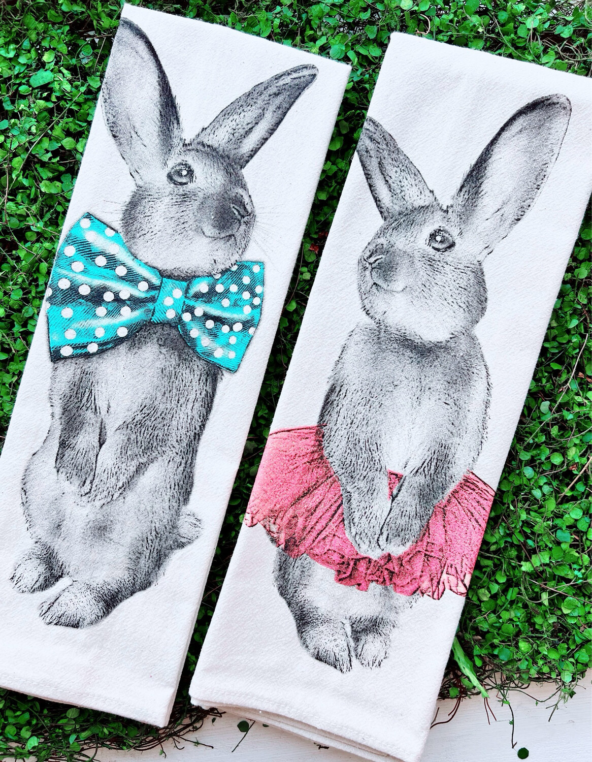 Tea Towel “Blue Bow Tie Bunny”