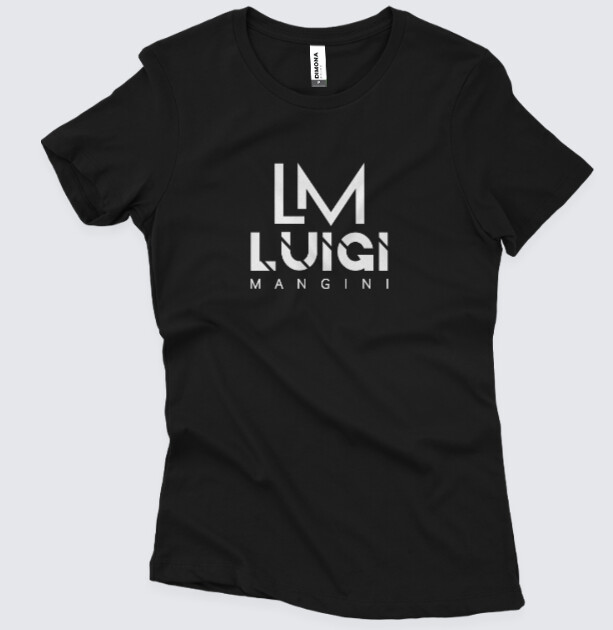 Camiseta Baby Look Feminina Preta - LM Luigi Mangini