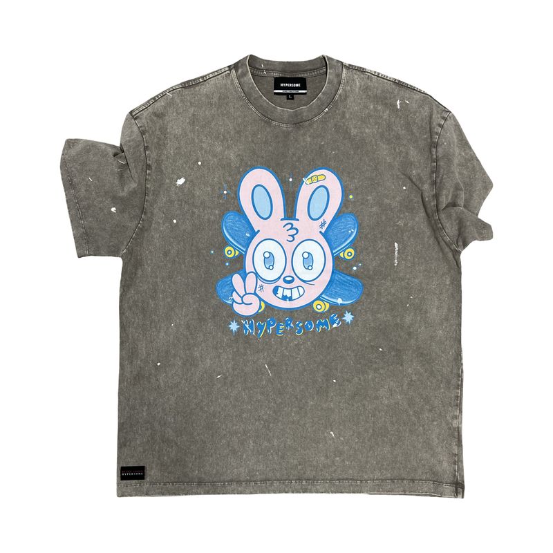Blake Jones Peace X Print Paint Splatter Washed Tee