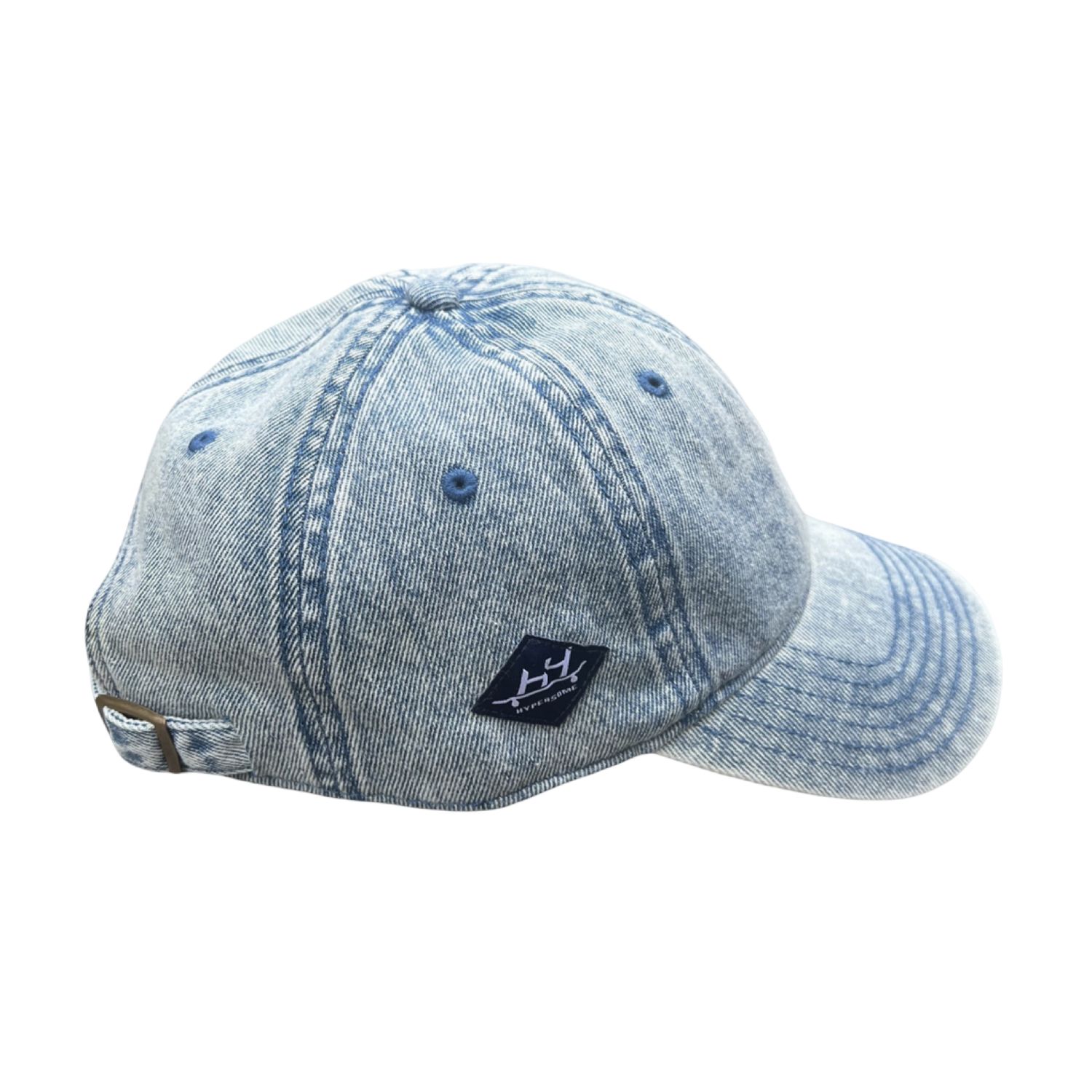 Hypersome Skater Indigo Denim Washed Dad Cap.