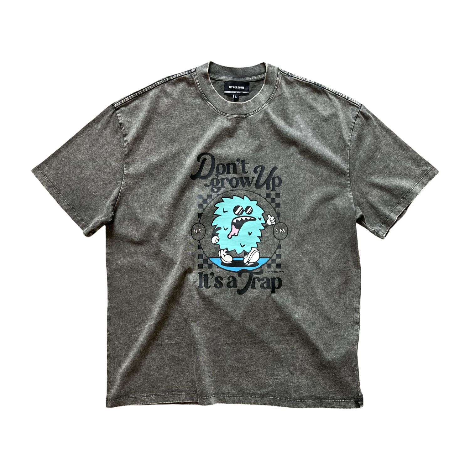 Hypie Print Paint Splatter Washed Tee