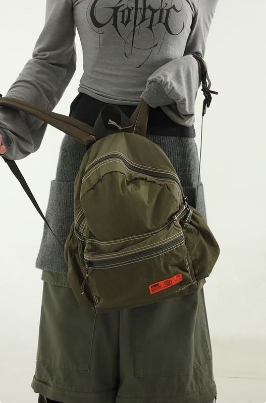 Triffer Contrast Stitching Backpack