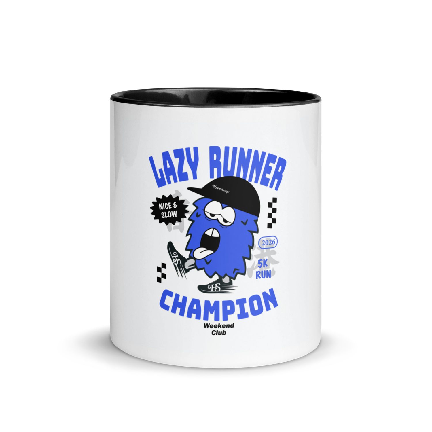 Hypie Lazy Runner Champion Mug with Black Colour Inside