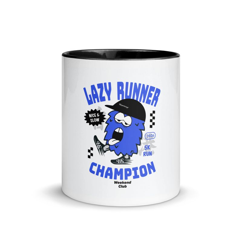 Hypie Lazy Runner Champion Mug with Black Colour Inside