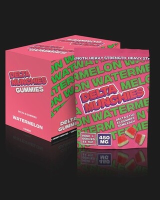 Watermelon Gummies- D8 Edibles 450mg