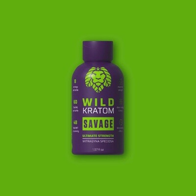 Wild Kratom- Savage Lion Ultimate Strength Kratom Shot - 400mg