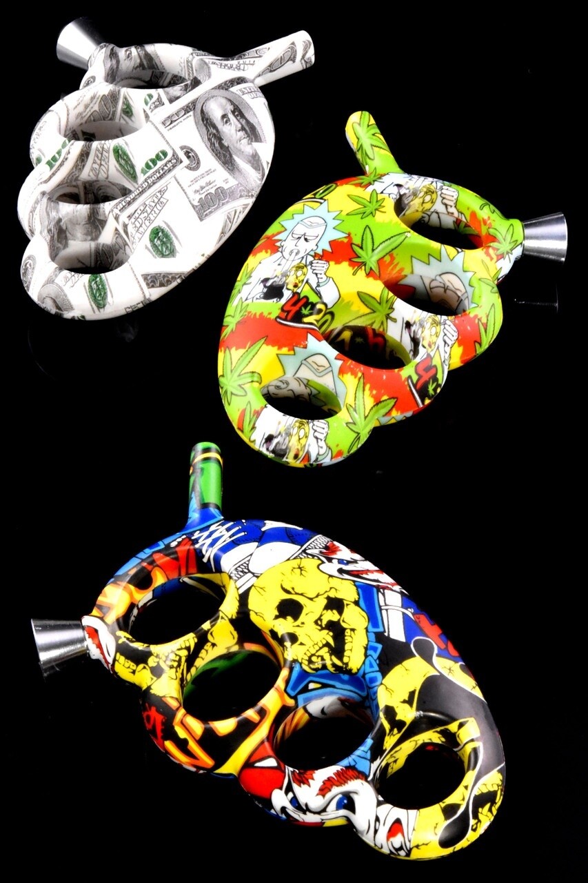 Colorful Plastic Decal Knuckle Pipe