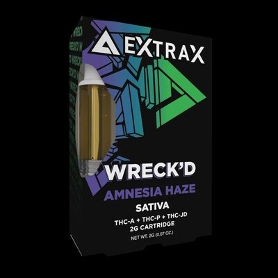 Amnesia Haze (Sativa)- THCA Wrecked Mix Wax Cartridge 2g