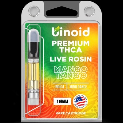 Mango Tango (Indica)-THCA Live Rosin 1G Cartridge