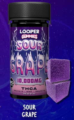 Sour Grape-THCA Live Badder 10,000mg Gummies