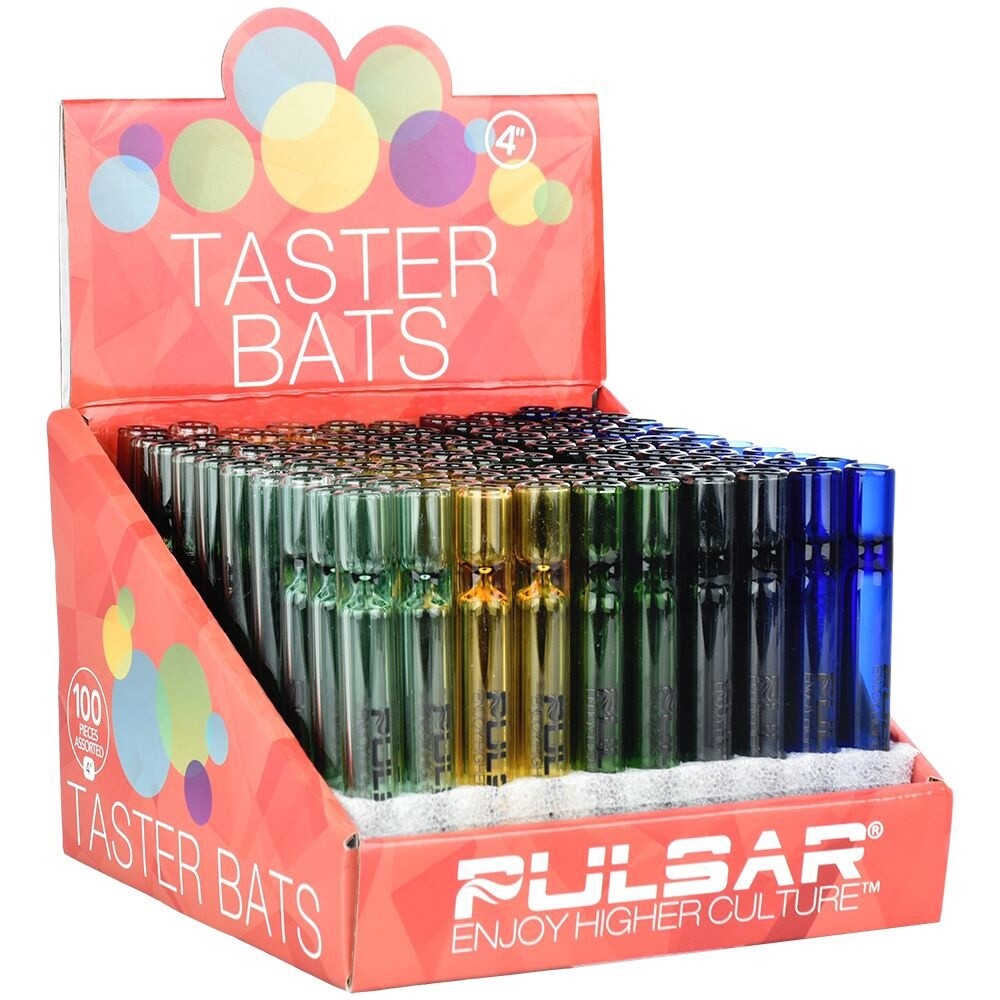 Pulsar Glass Taster Bat | 4&quot; | Assorted Colors