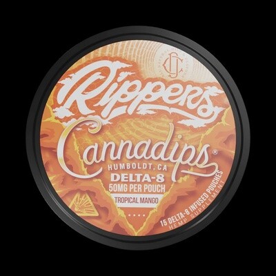 Tropical Mango-Cannadips Rippers Delta 8 Pouches 750mg