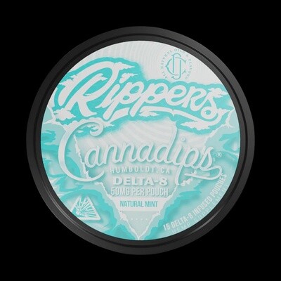 Natural Mint-Cannadips Rippers Delta 8 Pouches 750mg