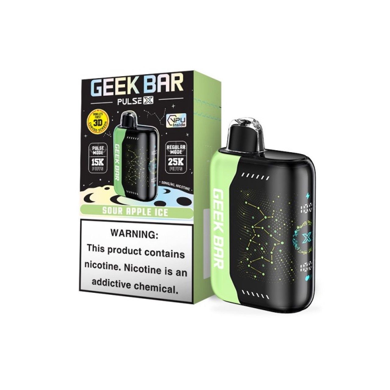 Sour Apple Ice-Geek Bar Pulse X Rechargeable 25000