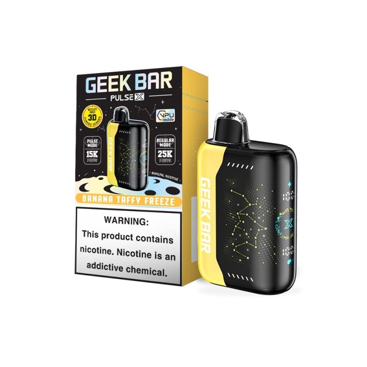 Banana Taffy Freeze-Geek Bar Pulse X Rechargeable 25000