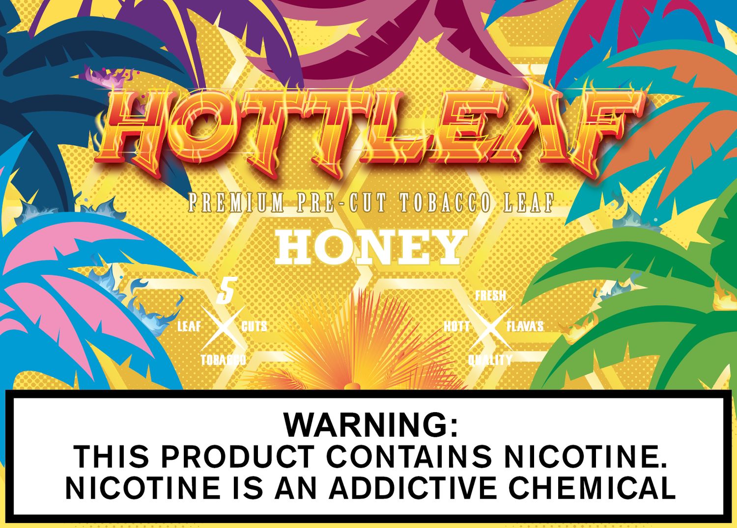 HOTTLEAF PREMIUM CUT HONEY TOBACCO LEAF 5PK