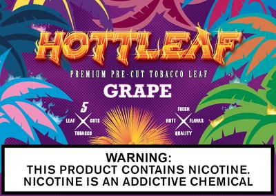 HOTTLEAF PREMIUM GRAPE CUT TOBACCO LEAF 5PK
