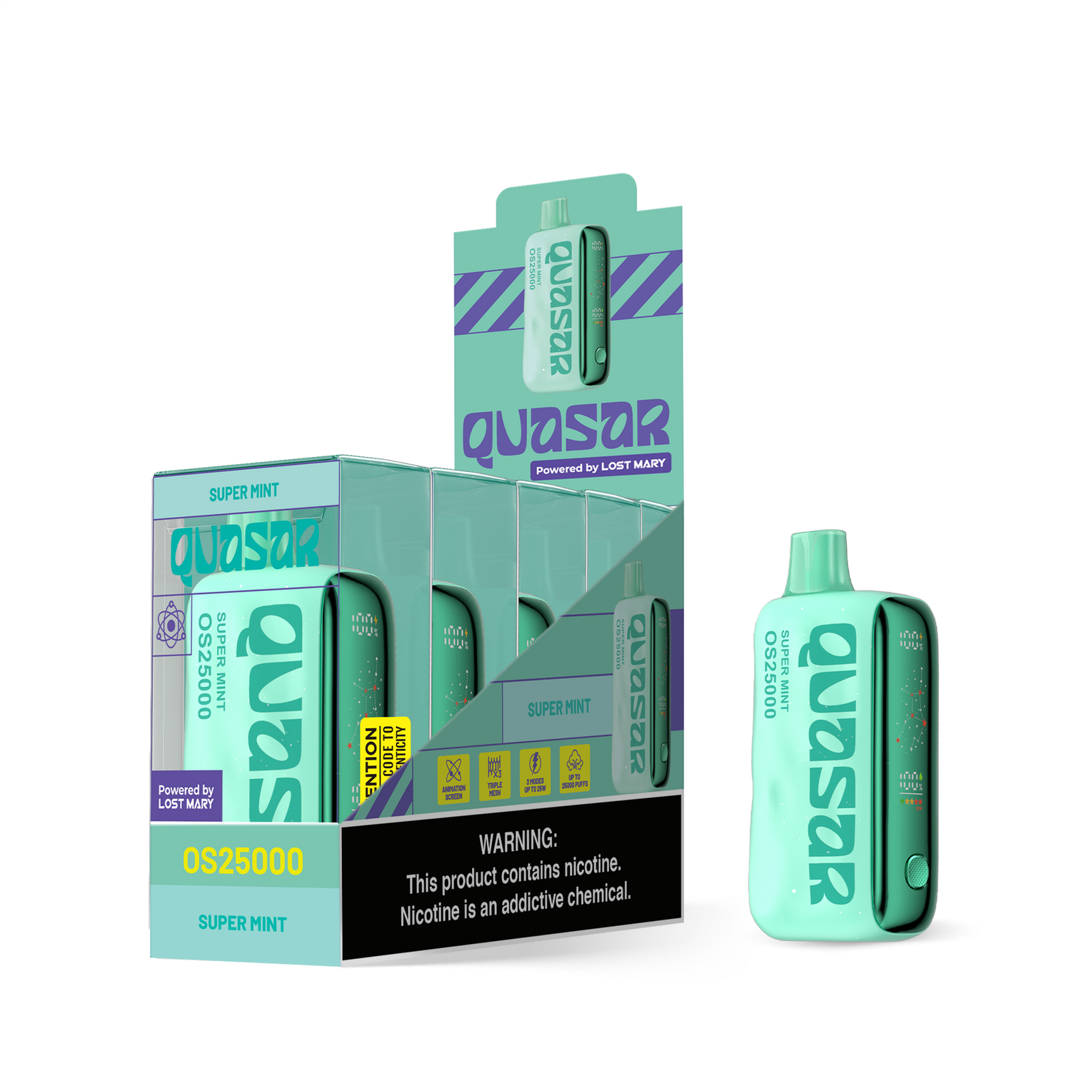 Super Mint-Lost Mary Quasar Rechargeable 25000